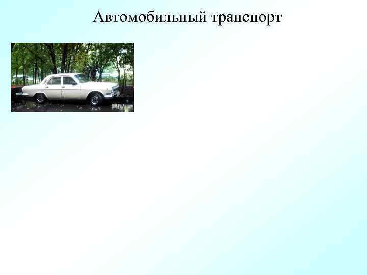 Автомобильный транспорт 