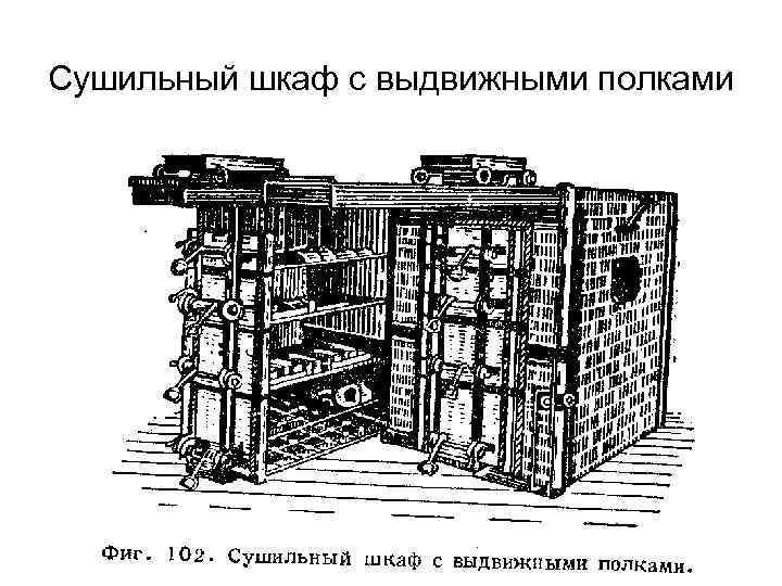 Сушильный шкаф с выдвижными полками 