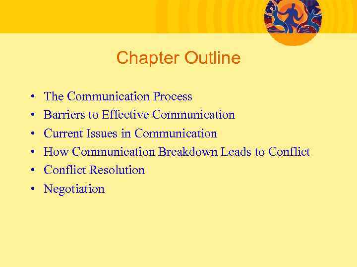 Chapter Outline • • • The Communication Process Barriers to Effective Communication Current Issues
