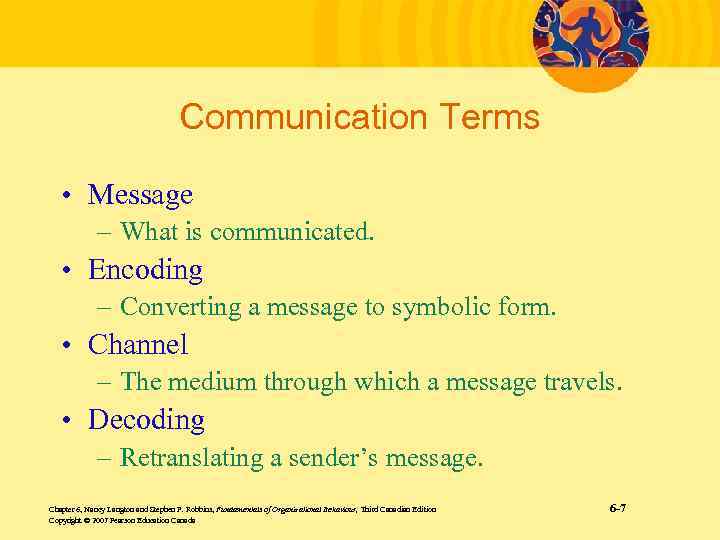 Communication Terms • Message – What is communicated. • Encoding – Converting a message