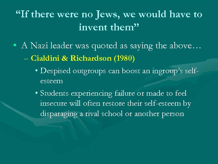 “If there were no Jews, we would have to invent them” • A Nazi