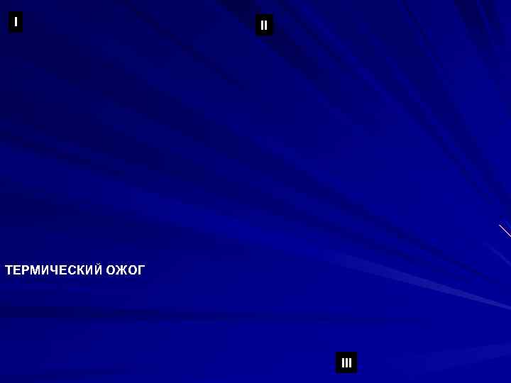 I II ТЕРМИЧЕСКИЙ ОЖОГ III 