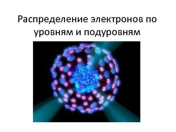 Распределение электронов по уровням и подуровням 