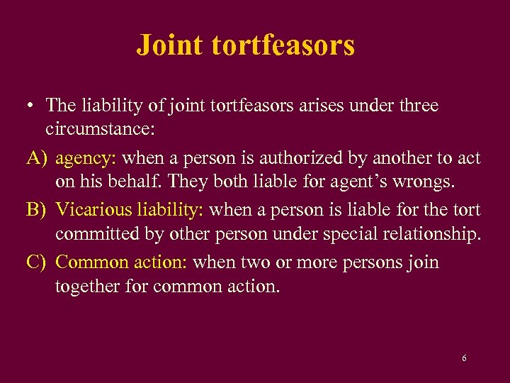 JOINT TORTFEASORS 1 Whereas The Same Damage