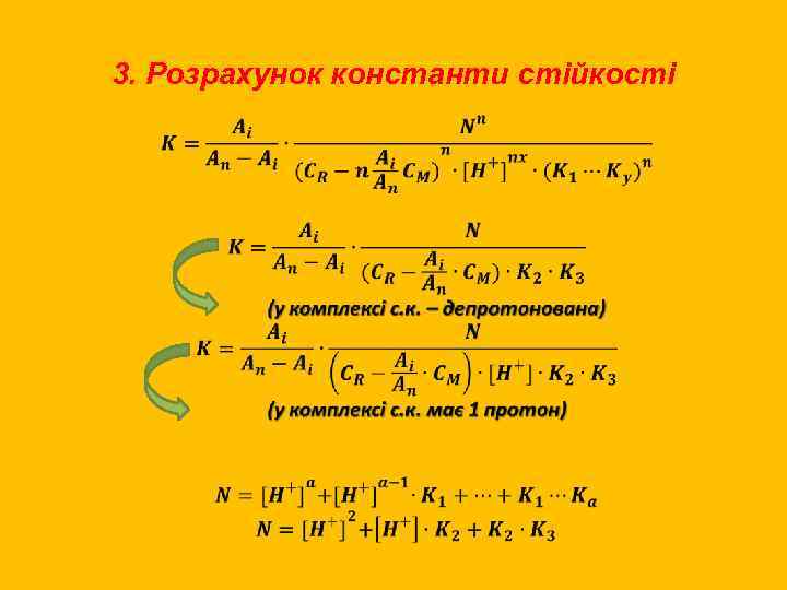 3. Розрахунок константи стійкості 