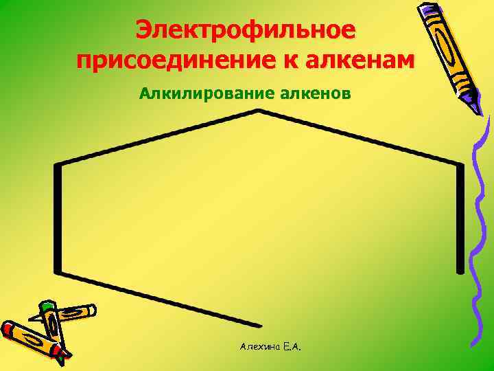 Электрофильное присоединение к алкенам Алкилирование алкенов Алехина Е. А. 