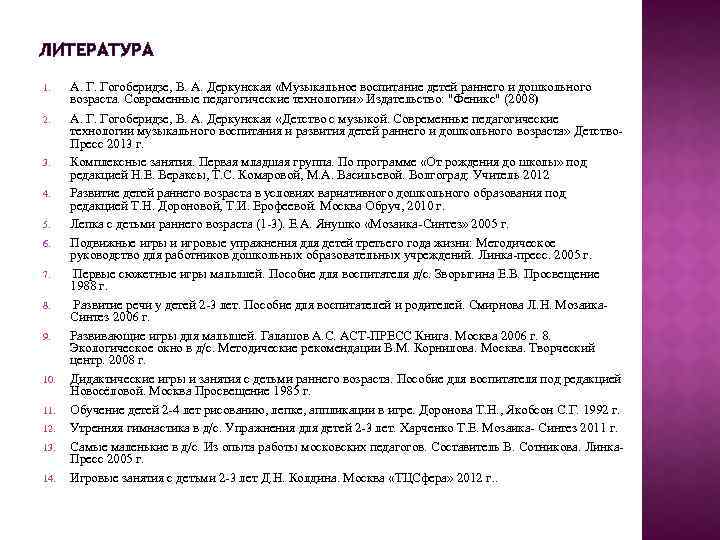 ЛИТЕРАТУРА 1. 2. 3. 4. 5. 6. 7. 8. 9. 10. 11. 12. 13.