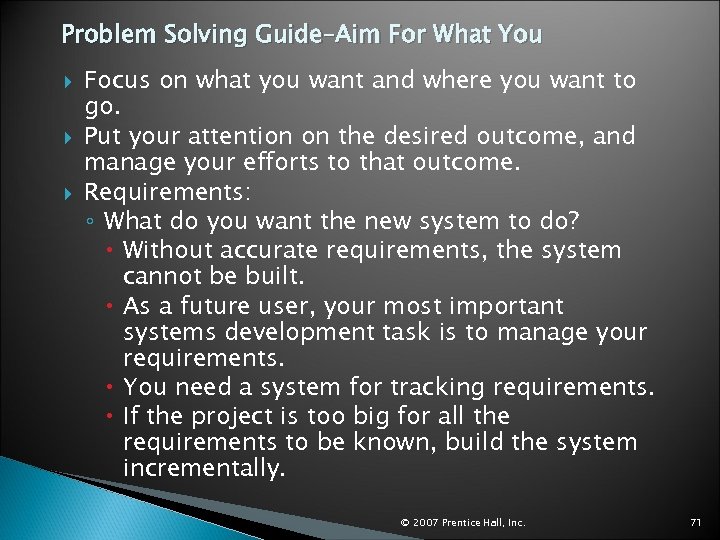 Problem Solving Guide–Aim For What You Focus on what you want and where you