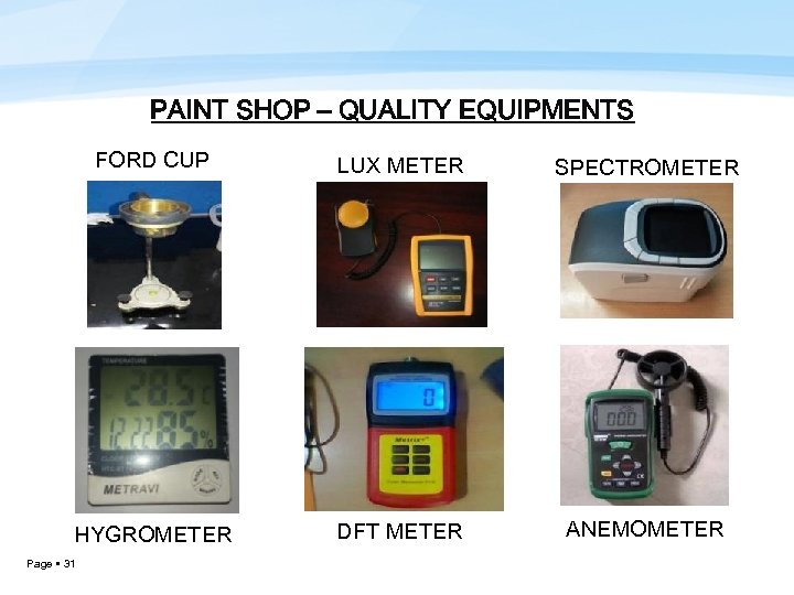 PAINT SHOP – QUALITY EQUIPMENTS FORD CUP LUX METER SPECTROMETER HYGROMETER DFT METER ANEMOMETER