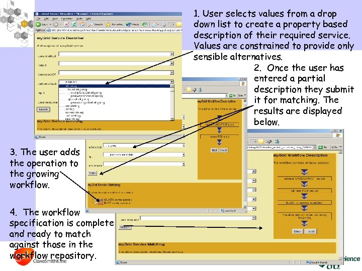 1. User selects values from a drop down list to create a property based