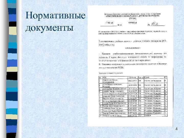 Нормативные документы 4 