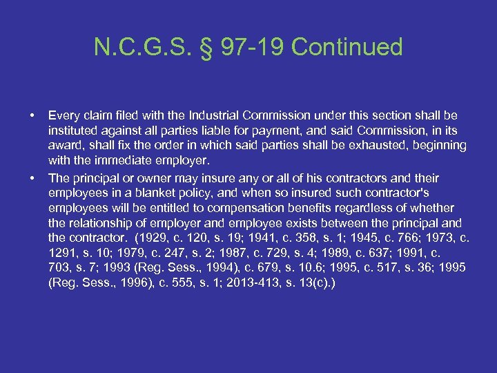 N. C. G. S. § 97 -19 Continued • • Every claim filed with
