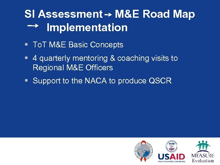 SI Assessment M&E Road Map Implementation § To. T M&E Basic Concepts § 4