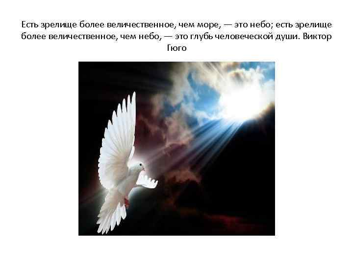  Есть зрелище более величественное, чем море, — это небо; есть зрелище более величественное,
