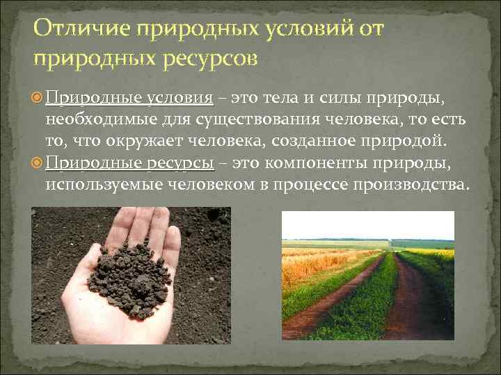 Природно экологического потенциал. Природные условия и природные ресурсы. Природные ресурсы и условия отличия. Природные условия и природные ресурсы России. Природные условия это в географии.