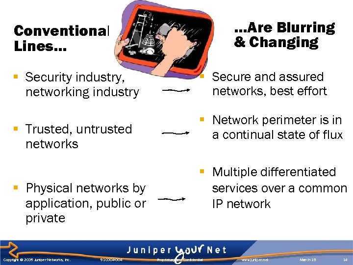 …Are Blurring & Changing Conventional Lines… § Security industry, networking industry § Trusted, untrusted