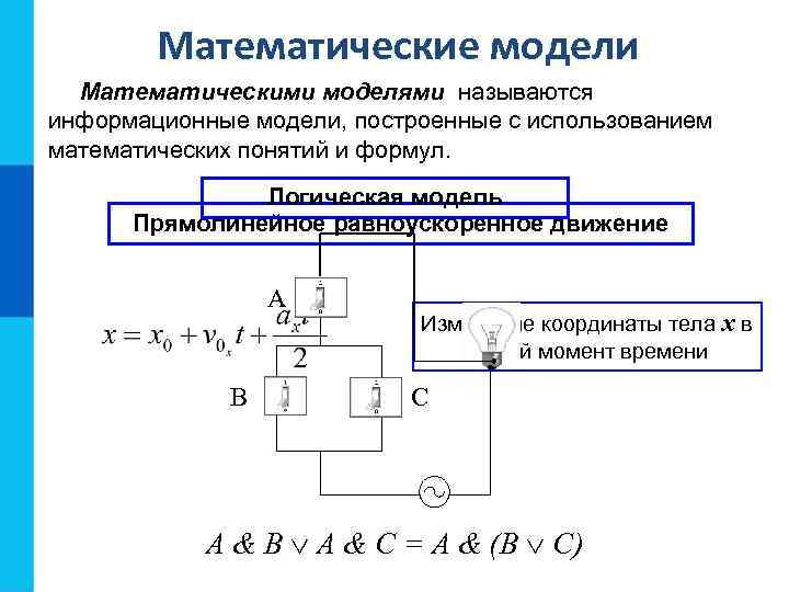 Математическая схема предназначена для