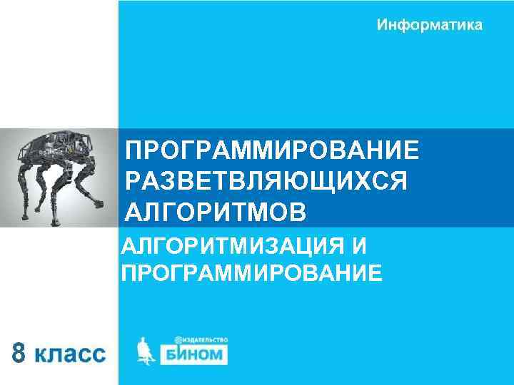 ПРОГРАММИРОВАНИЕ РАЗВЕТВЛЯЮЩИХСЯ АЛГОРИТМОВ АЛГОРИТМИЗАЦИЯ И ПРОГРАММИРОВАНИЕ 