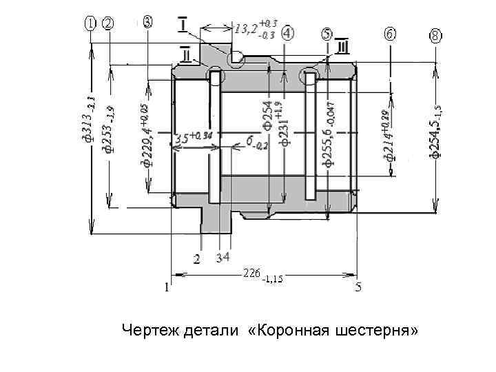 Коронная шестерня чертеж