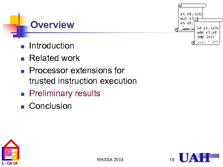 st r 2, (r 3) mul r 3, 3 st r 2, (r 3)