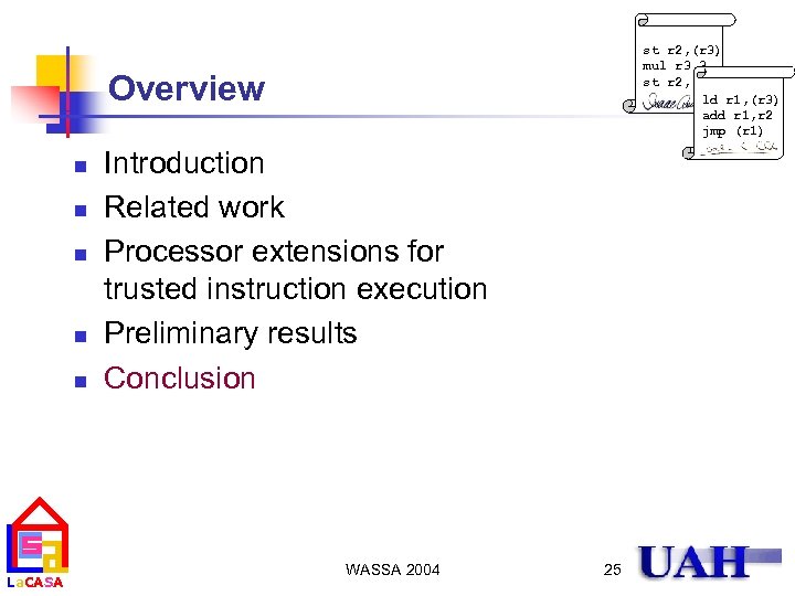 st r 2, (r 3) mul r 3, 3 st r 2, (r 3)