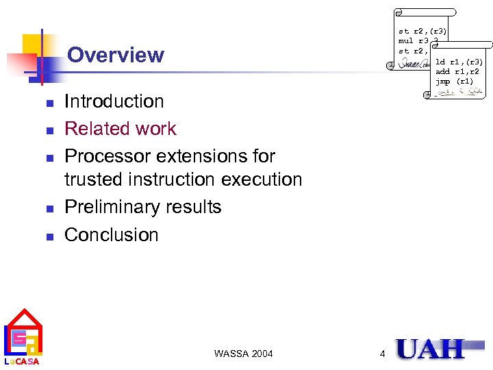 st r 2, (r 3) mul r 3, 3 st r 2, (r 3)