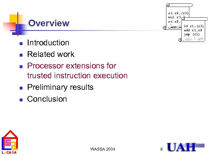 st r 2, (r 3) mul r 3, 3 st r 2, (r 3)