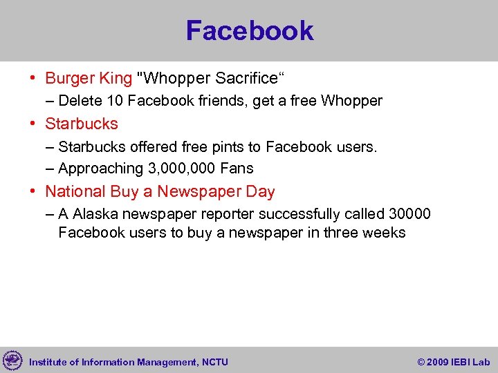 Facebook • Burger King 