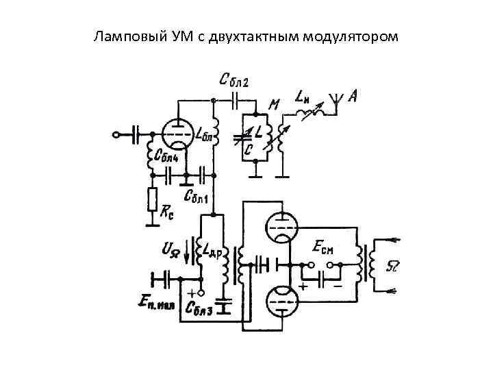 Ламповый УМ с двухтактным модулятором 