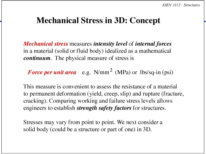Department of Aerospace Engineering Sciences: Structures (ASEN 3112) - Fall 2016 