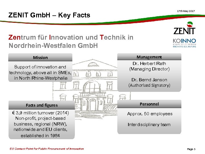 17 th May 2017 ZENIT Gmb. H – Key Facts Zentrum für Innovation und