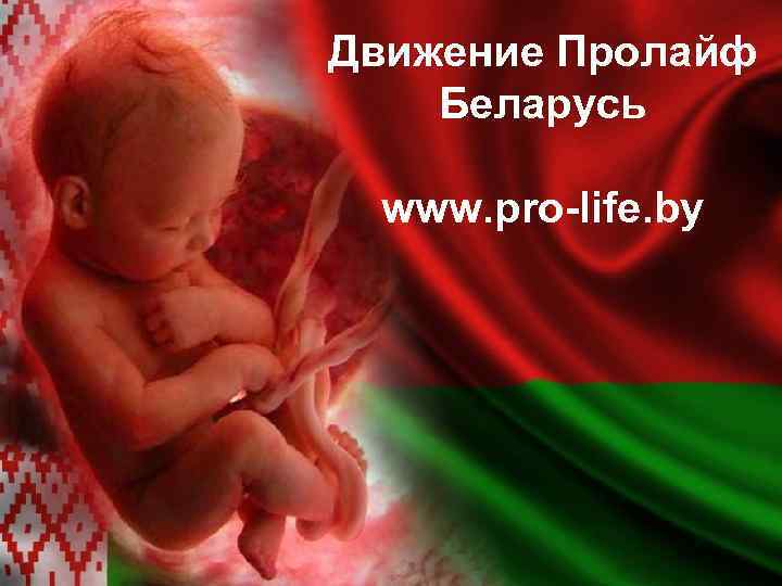 Движение Пролайф Беларусь www. pro-life. by 