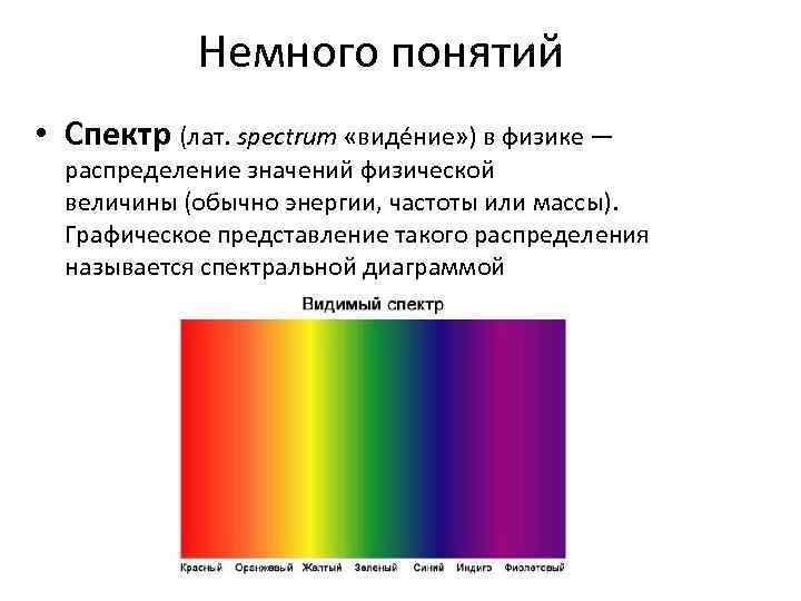 Что называется спектральными характеристиками образца