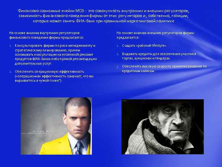 Финансово-зависимые ячейки МСБ - это совокупность внутренних и внешних регуляторов, зависимость финансового поведения фирмы