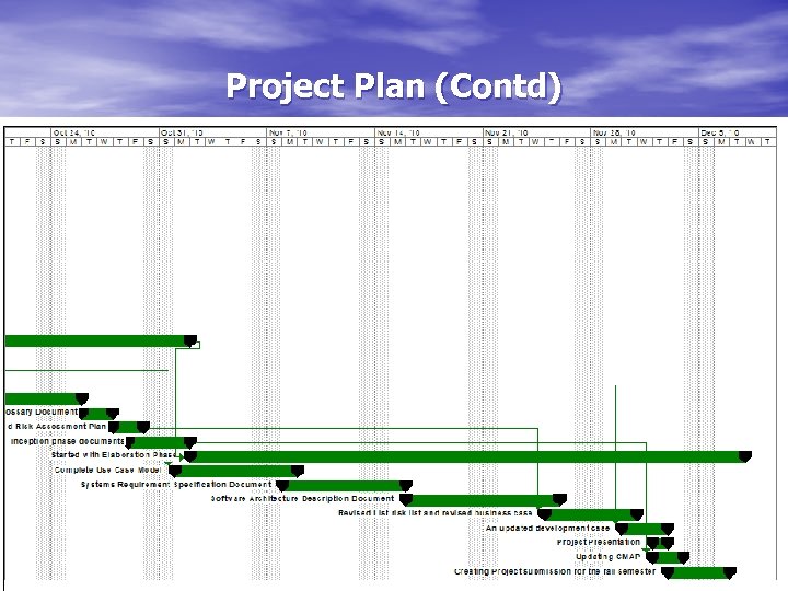 Project Plan (Contd) 