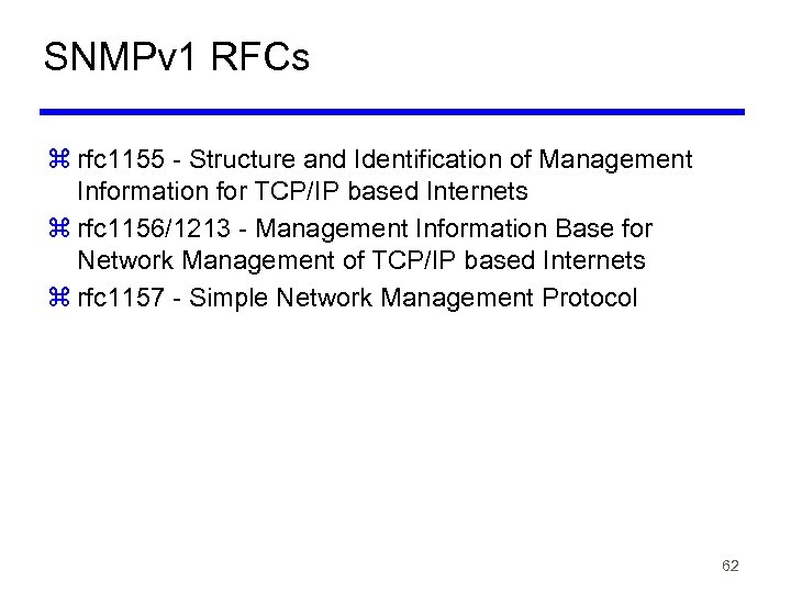 SNMPv 1 RFCs z rfc 1155 - Structure and Identification of Management Information for