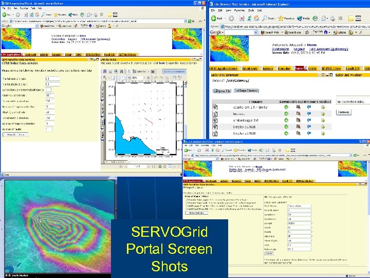 SERVOGrid Portal Screen Shots 