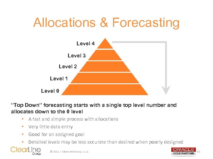 Allocations & Forecasting Level 4 Level 3 Level 2 Level 1 Level 0 “Top