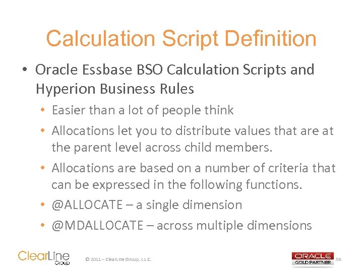 Calculation Script Definition • Oracle Essbase BSO Calculation Scripts and Hyperion Business Rules •