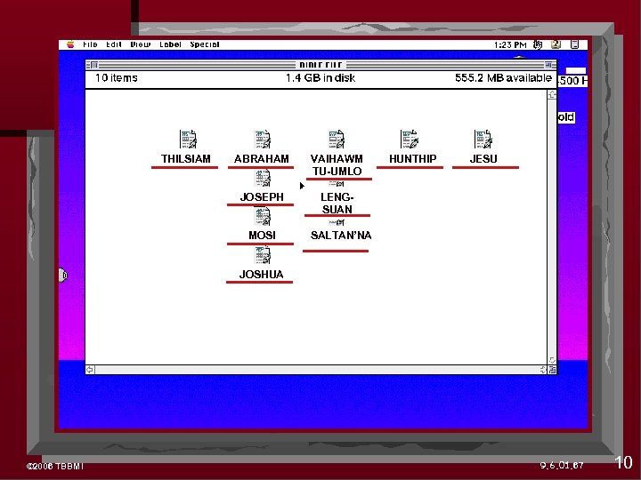 C THILSIAM ABRAHAM VAIHAWM TU-UMLO JOSEPH LENGSUAN MOSI HUNTHIP JESU SALTAN’NA JOSHUA © 2006