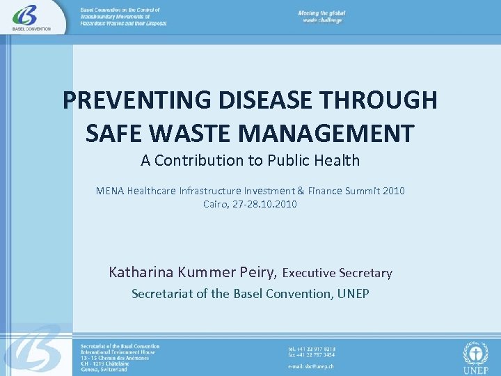 Preventing Disease Through Safe Waste Management A Contribution