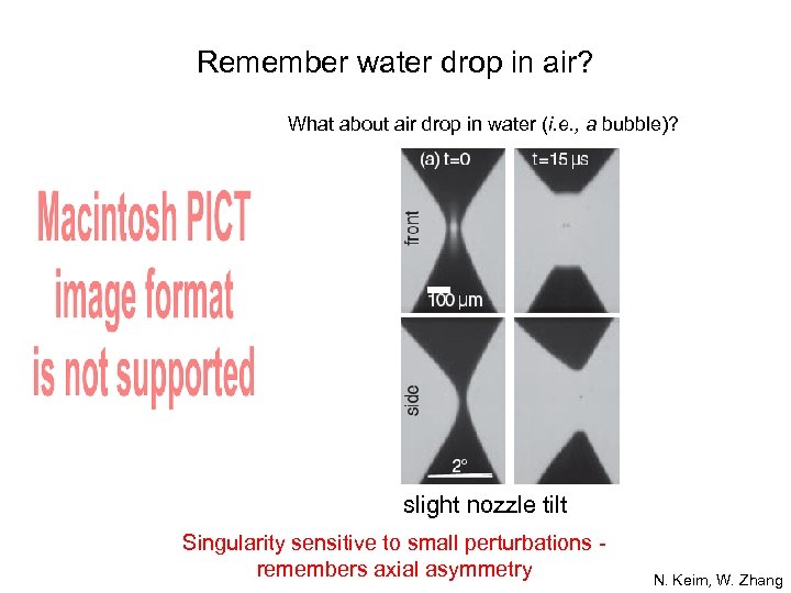 Remember water drop in air? What about air drop in water (i. e. ,