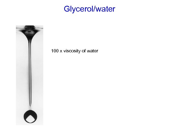 Glycerol/water 100 x viscosity of water 