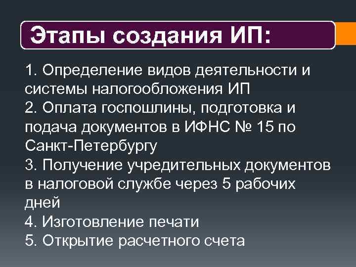 Создание предпринимателя. Этапы создания ИП. Порядок формирования ИП. Этапы создания индивидуального предприятия. Порядок создания индивидуального предпринимателя.