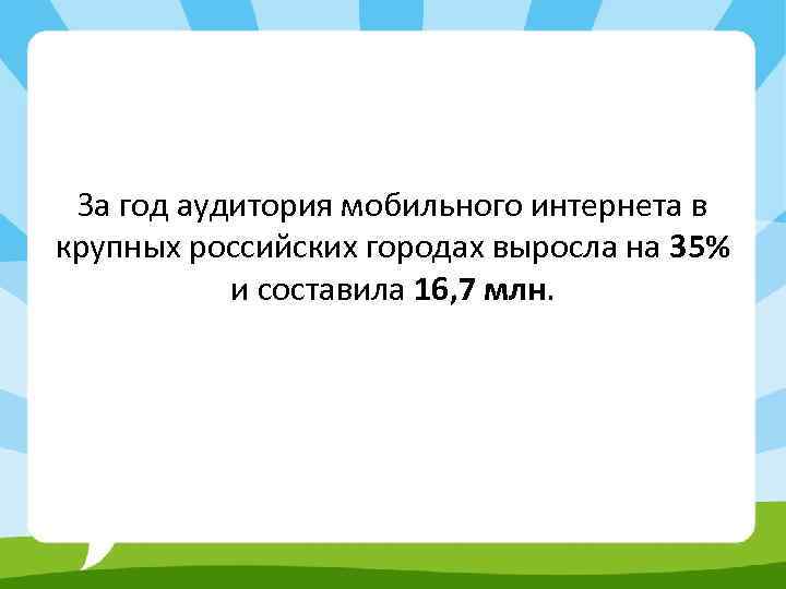 За год аудитория мобильного интернета в крупных российских городах выросла на 35% и составила