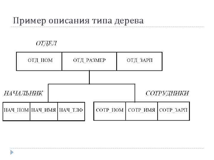 Пример описания типа дерева 