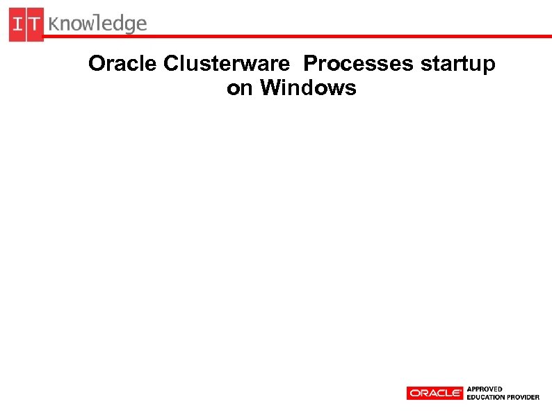 Oracle Clusterware Processes startup on Windows 