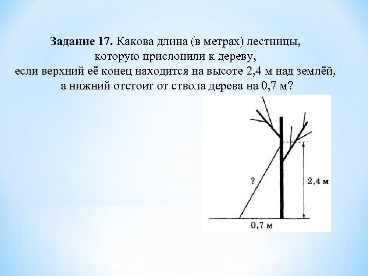 На рисунке изображены здание и стоящее рядом дерево высота здания 10 м какова высота здания