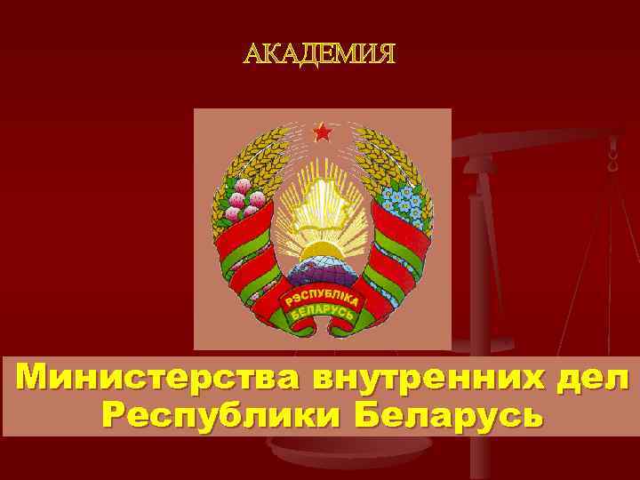 Министерства внутренних дел Республики Беларусь 