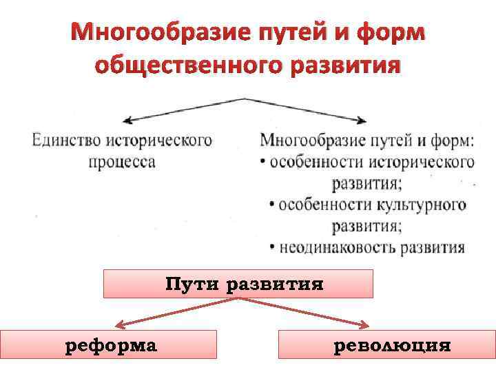 Многообразие путей социального развития